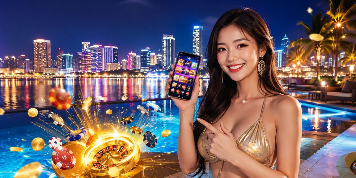 Người dùng sử dụng ứng dụng casino trong lễ hội sôi động tại Nha Trang